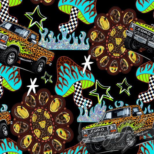 Leopard F Trucks with trippy conchos seamless file-2026