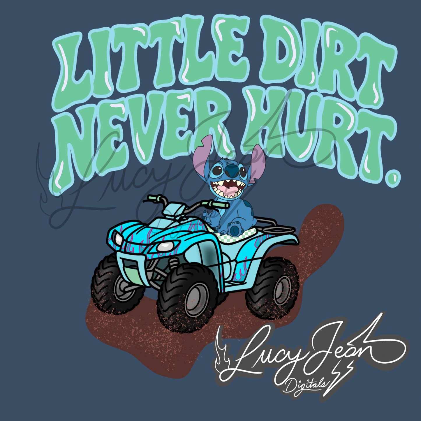 Blue Alien + 4-wheeler PNG- 2026