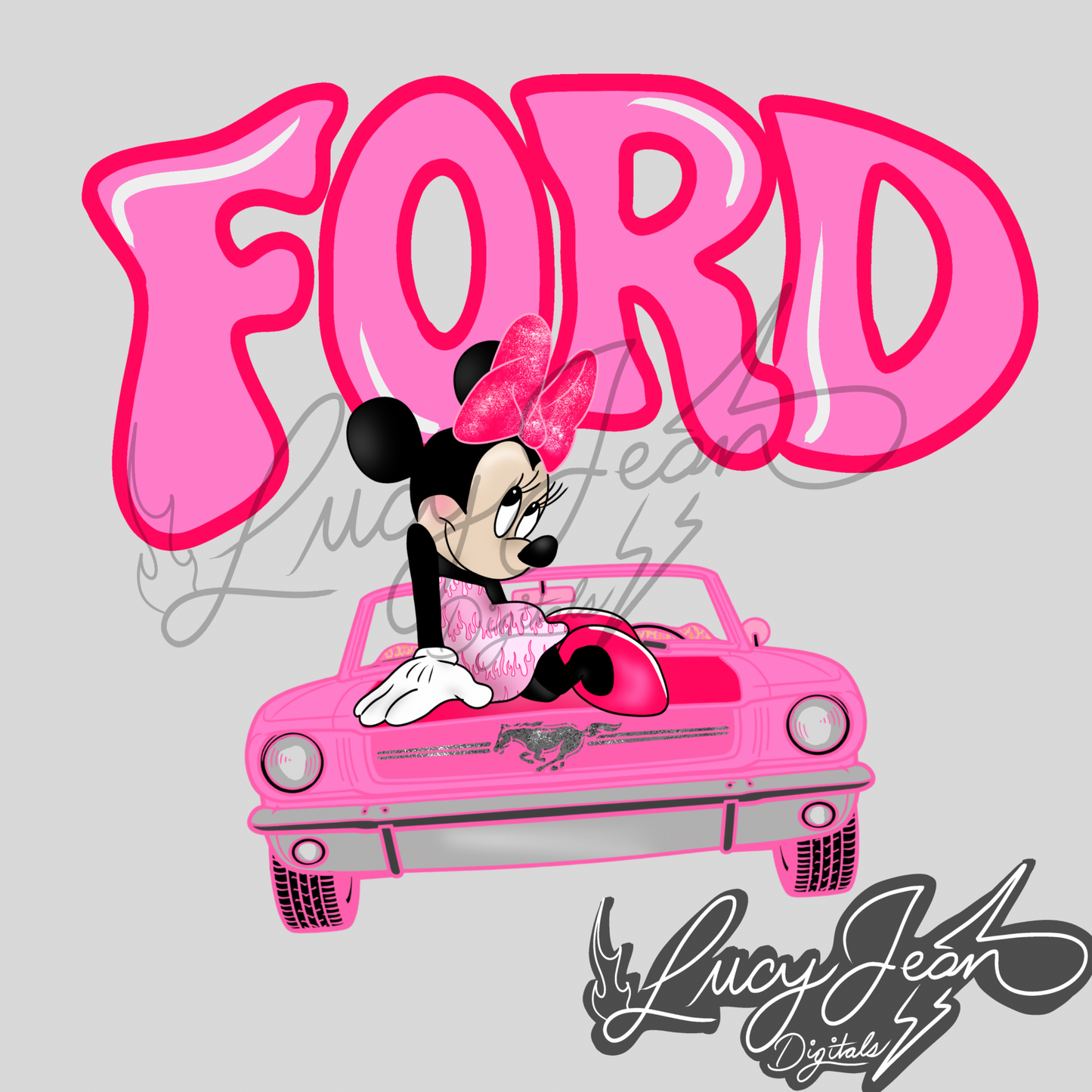 Girl Mouse + car PNG- 2026