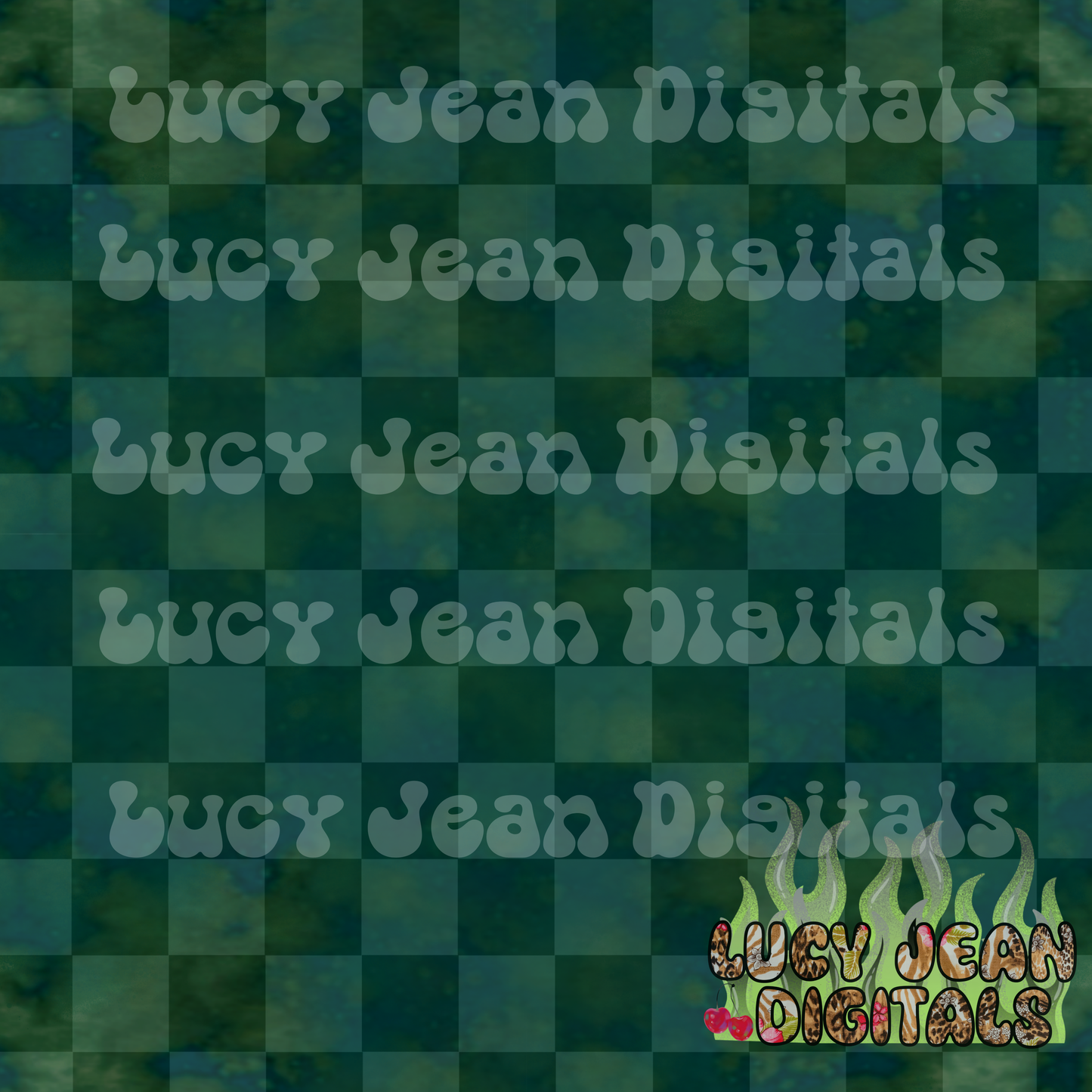 Green acid washed checkered Seamless File
