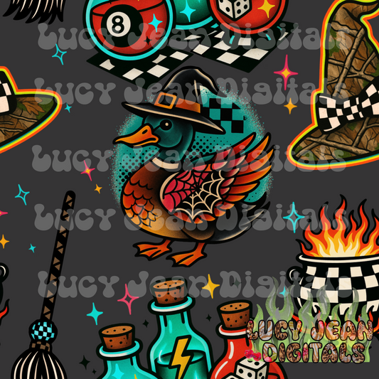 Halloween mallard Seamless File