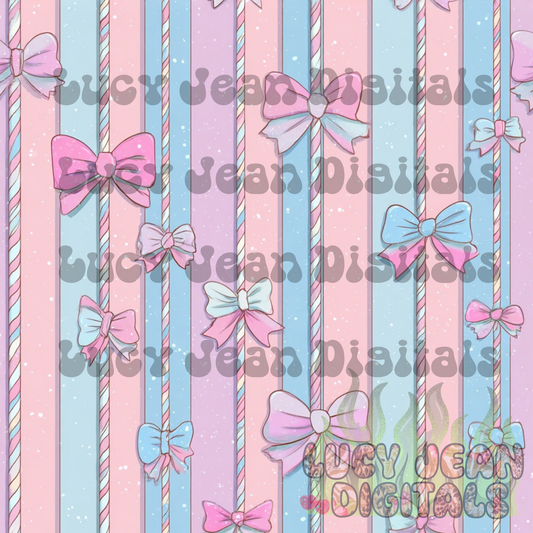 Christmas pastel Bows Seamless File