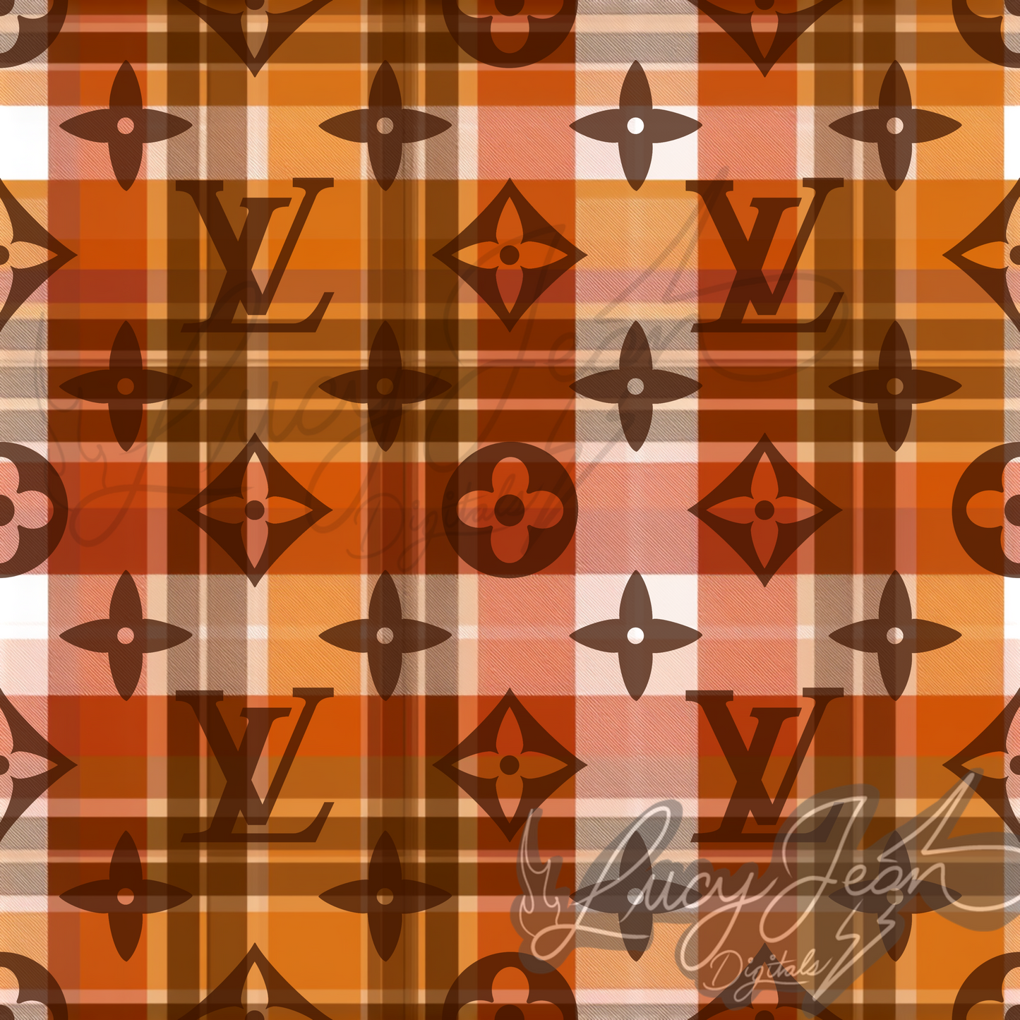 Boujee orange plaid seamless file-2026