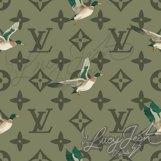 Boujee mallard dark green seamless file-2026