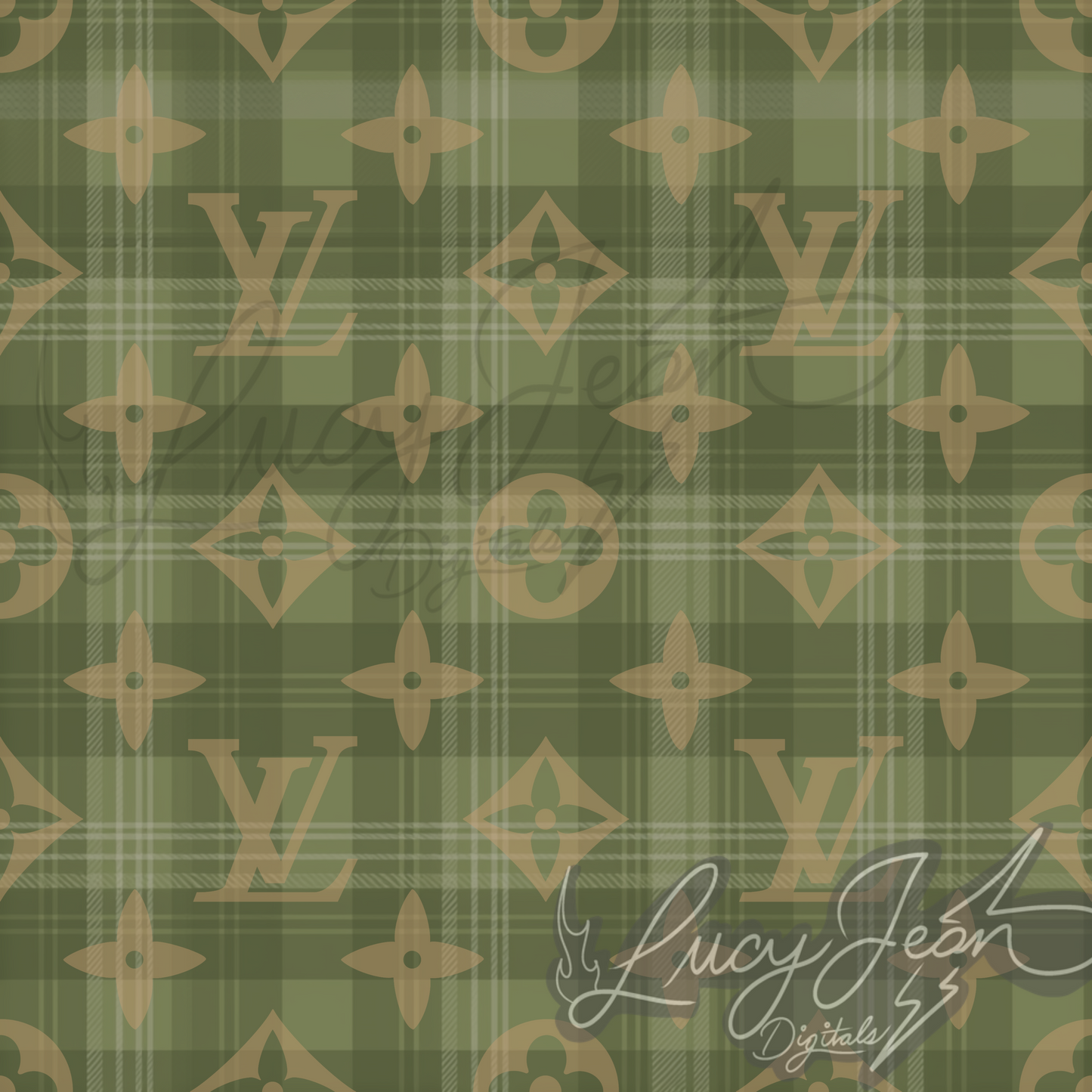 Boujee sage plaid seamless file-2026