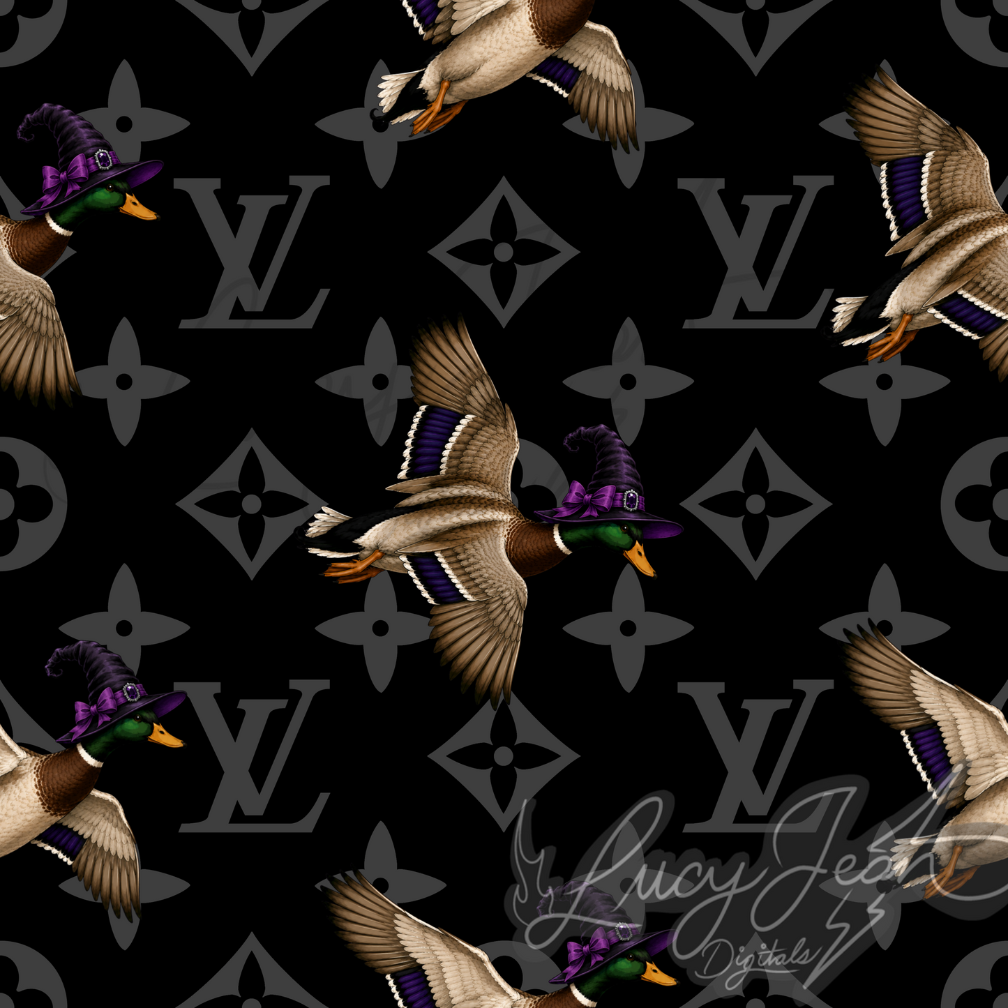 Boujee mallard witch seamless file-2026