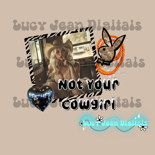 Not your cowgirl/camo bunny PNG