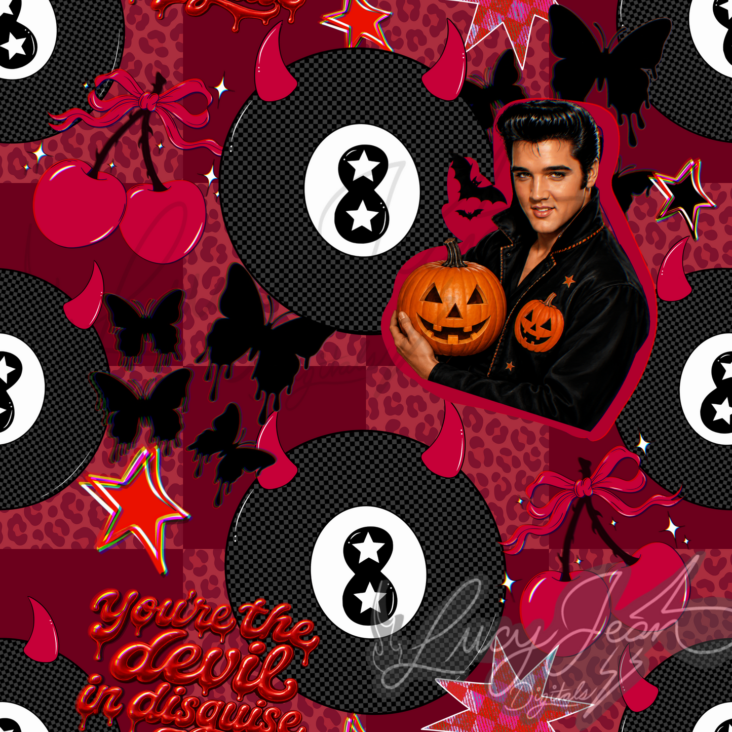 The king Halloween seamless file-2026