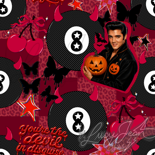 The king Halloween seamless file-2026