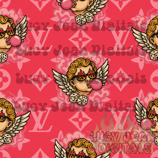 Boujee bubblegum Cupid seamless file