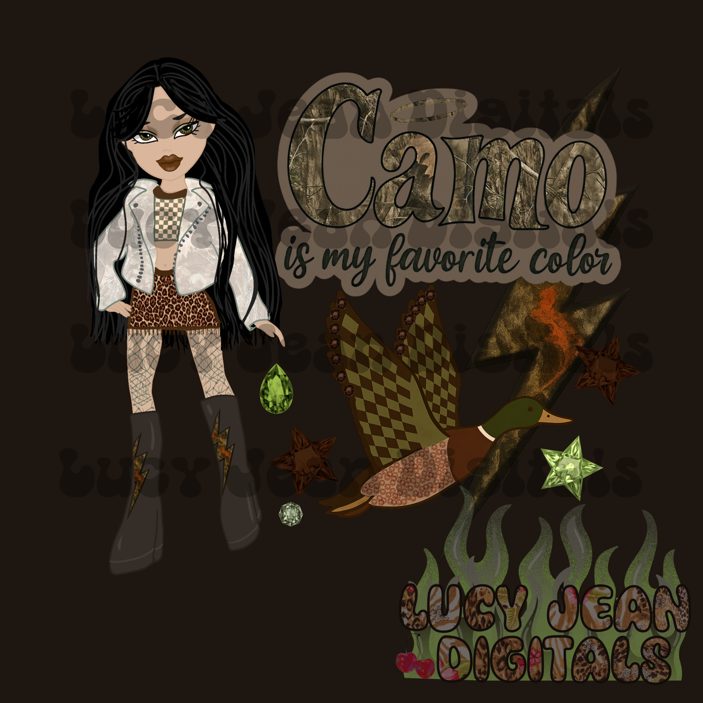 Camo Doll PNG