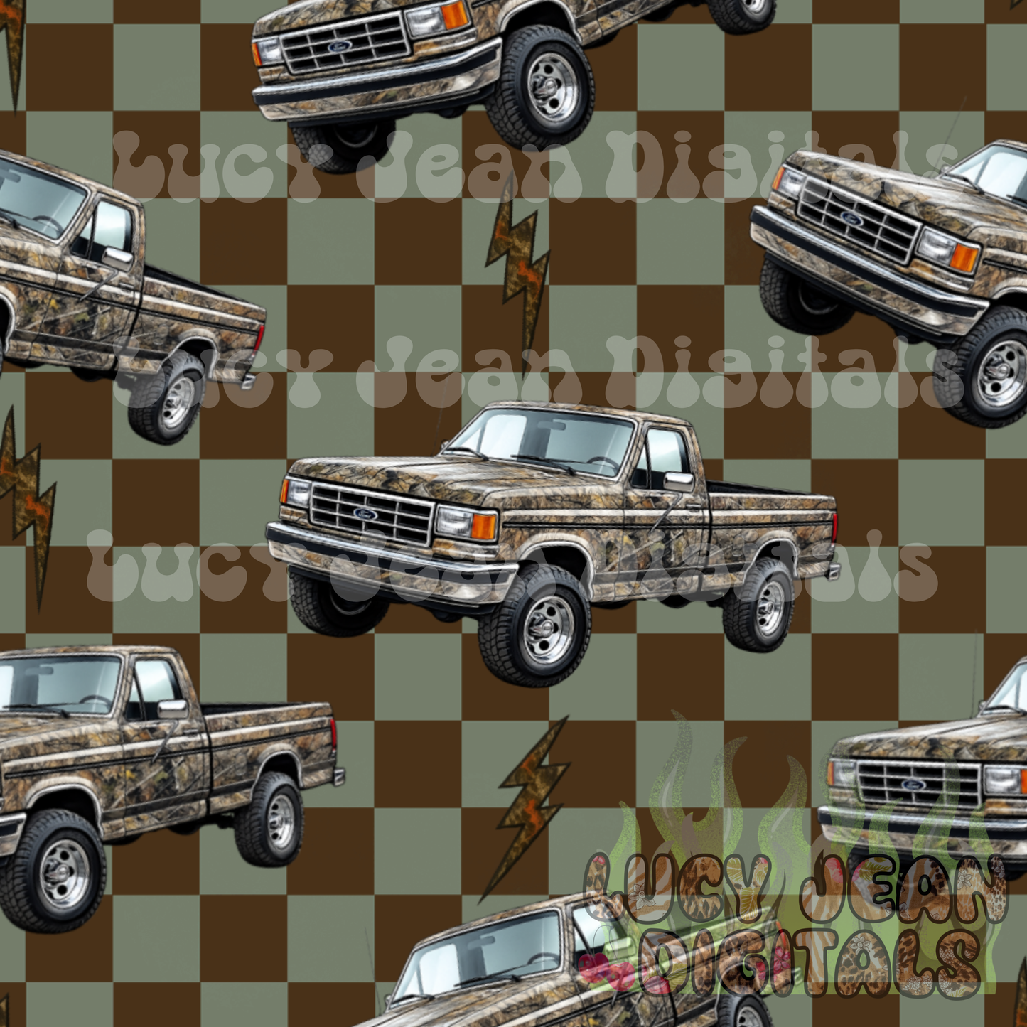 Camo Truck Seamless File