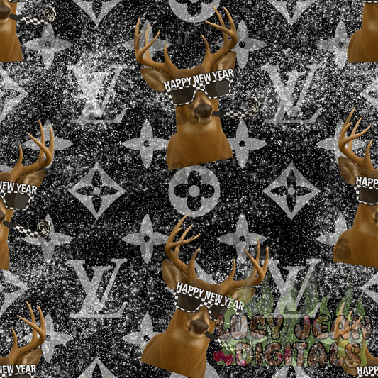 New Years boujee Deer Seamless File