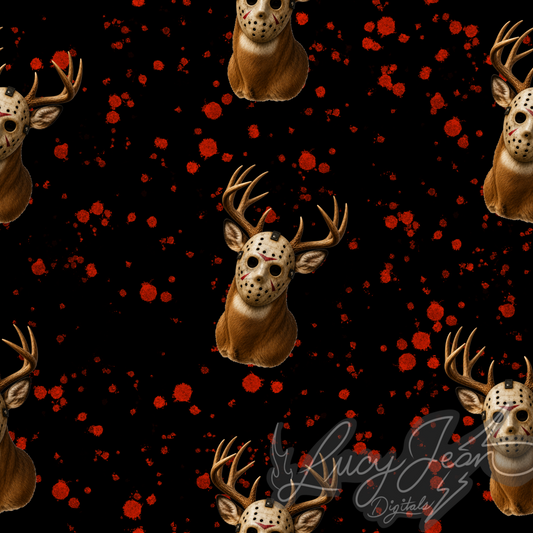 Friday the 13th deer seamless file-2026