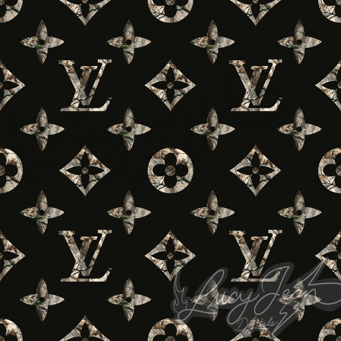 Boujee Camo black seamless file-2026