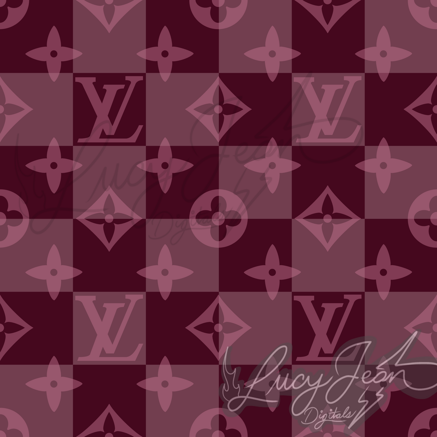 Boujee burgundy checkered seamless file-2026