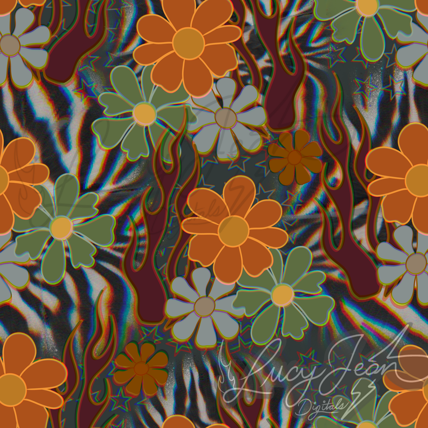 Dopamine cozy flower seamless file-2026