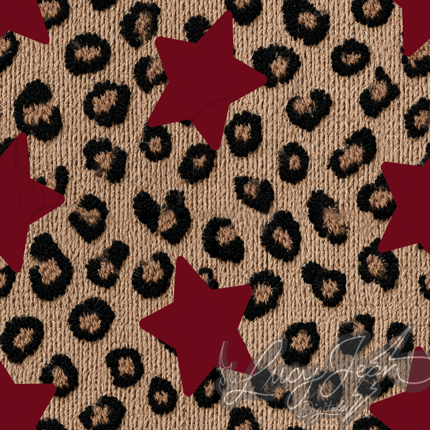 Dopamine cheetah sweater with stars seamless file-2026