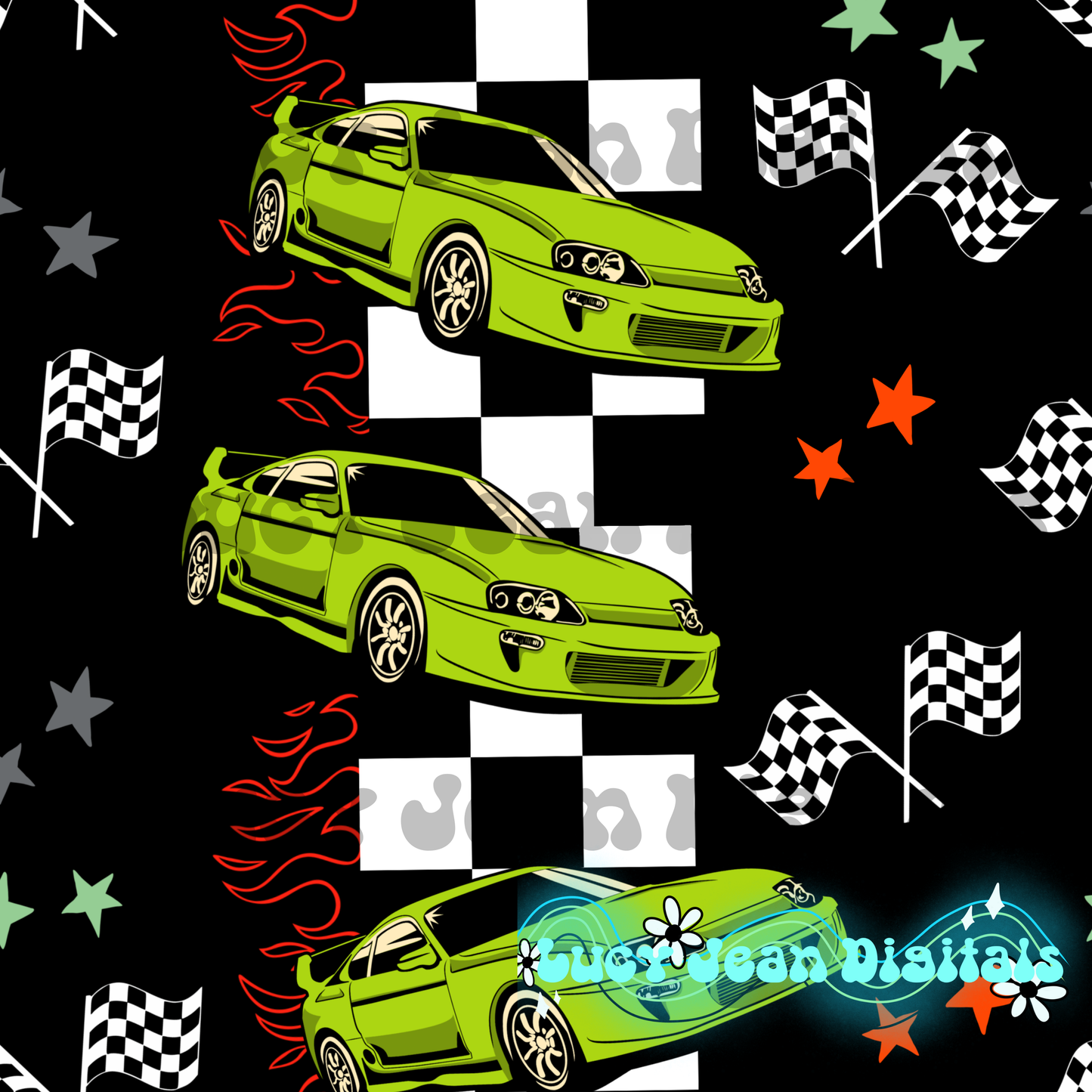 Green Racer Seamless File