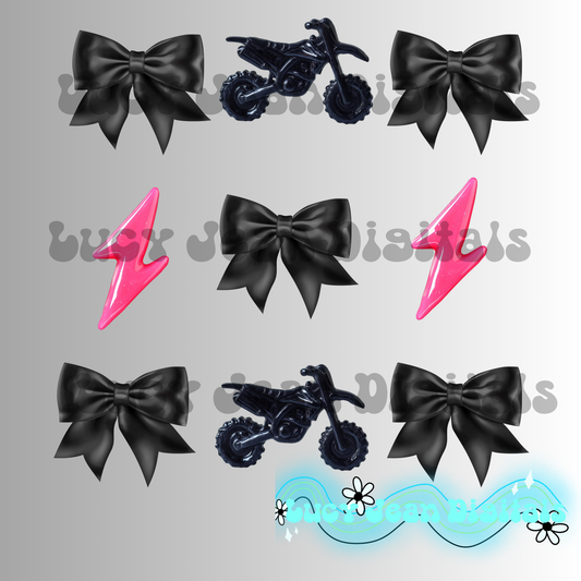 Pink dirtbike bows PNG