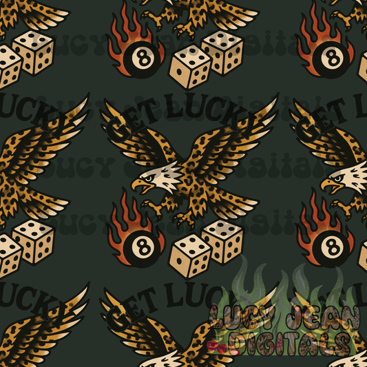 Leopard Eagle Get Lucky Seamless File