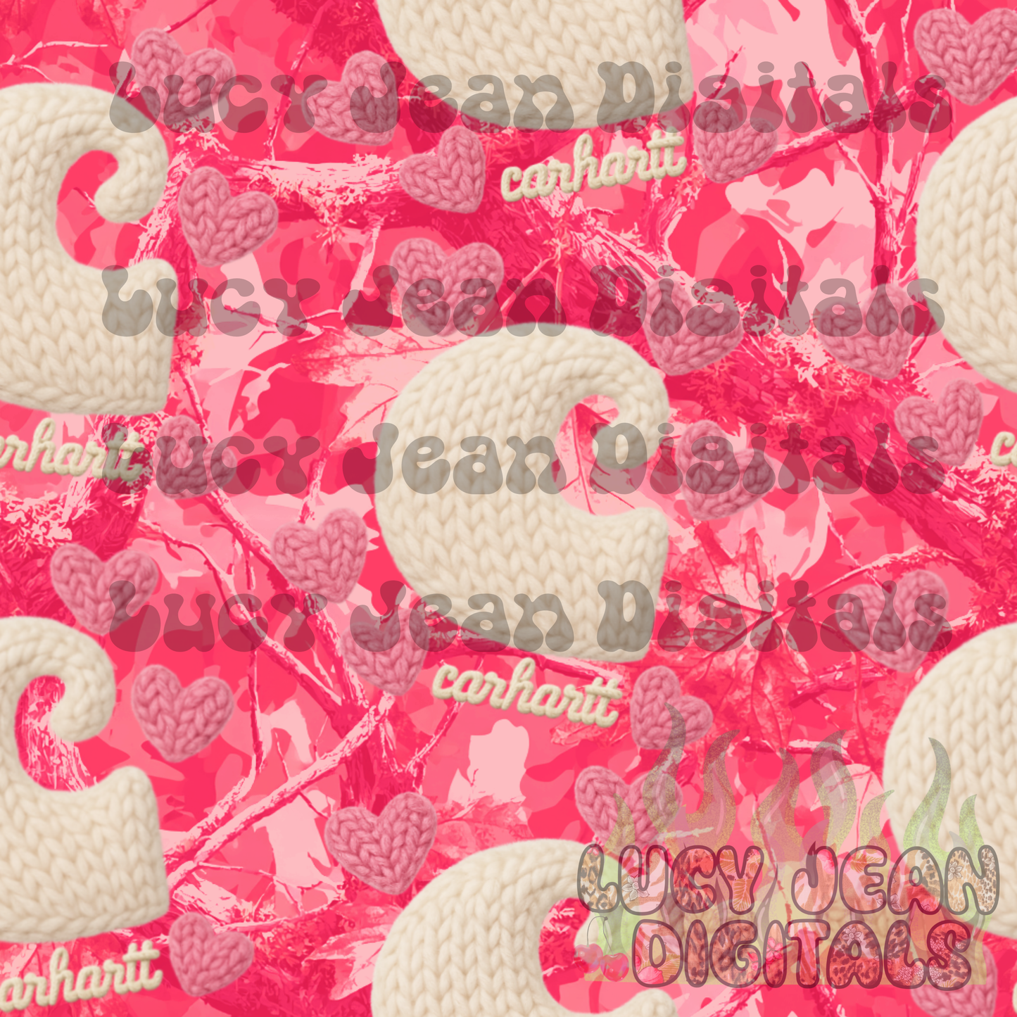 Pink CH valentines camo Seamless File