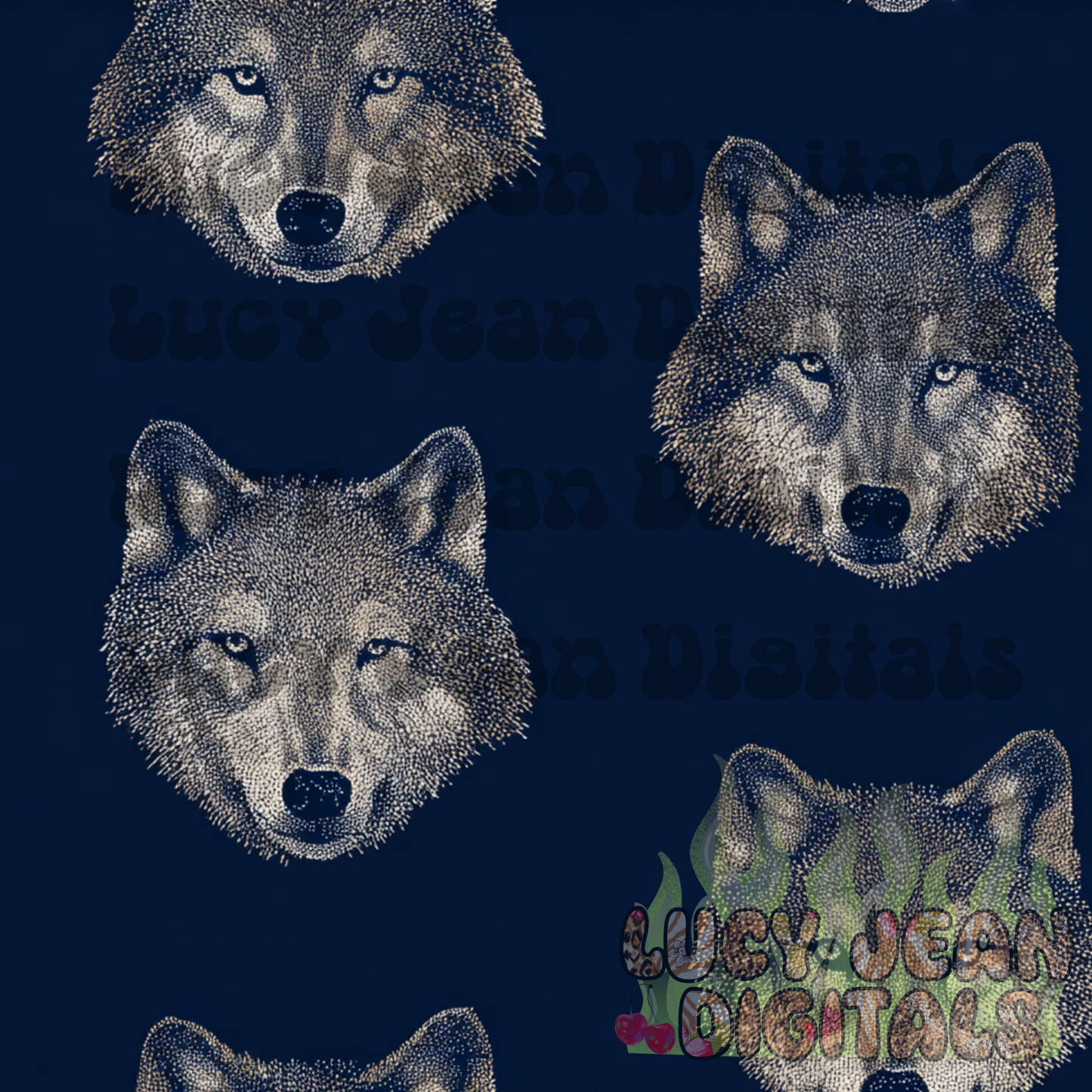 Glitter wolf Seamless File
