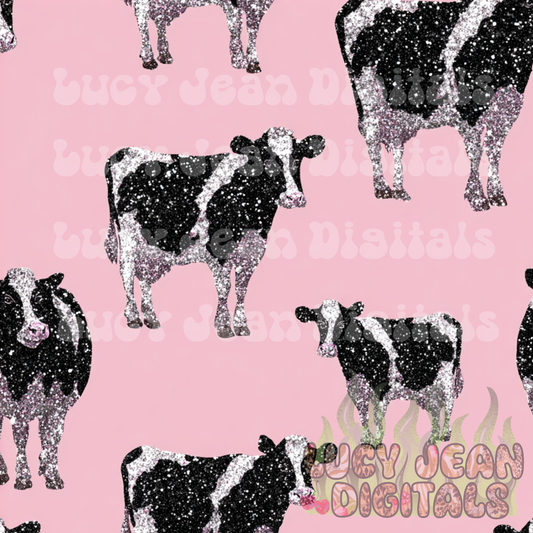 Glitter Cows Seamless File