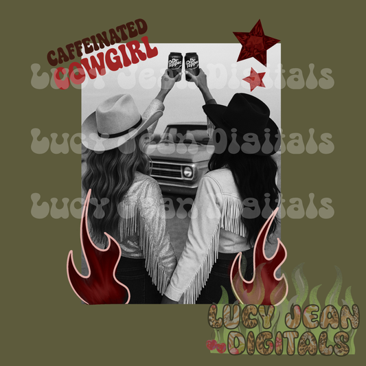 Dr soda cowgirl portrait PNG
