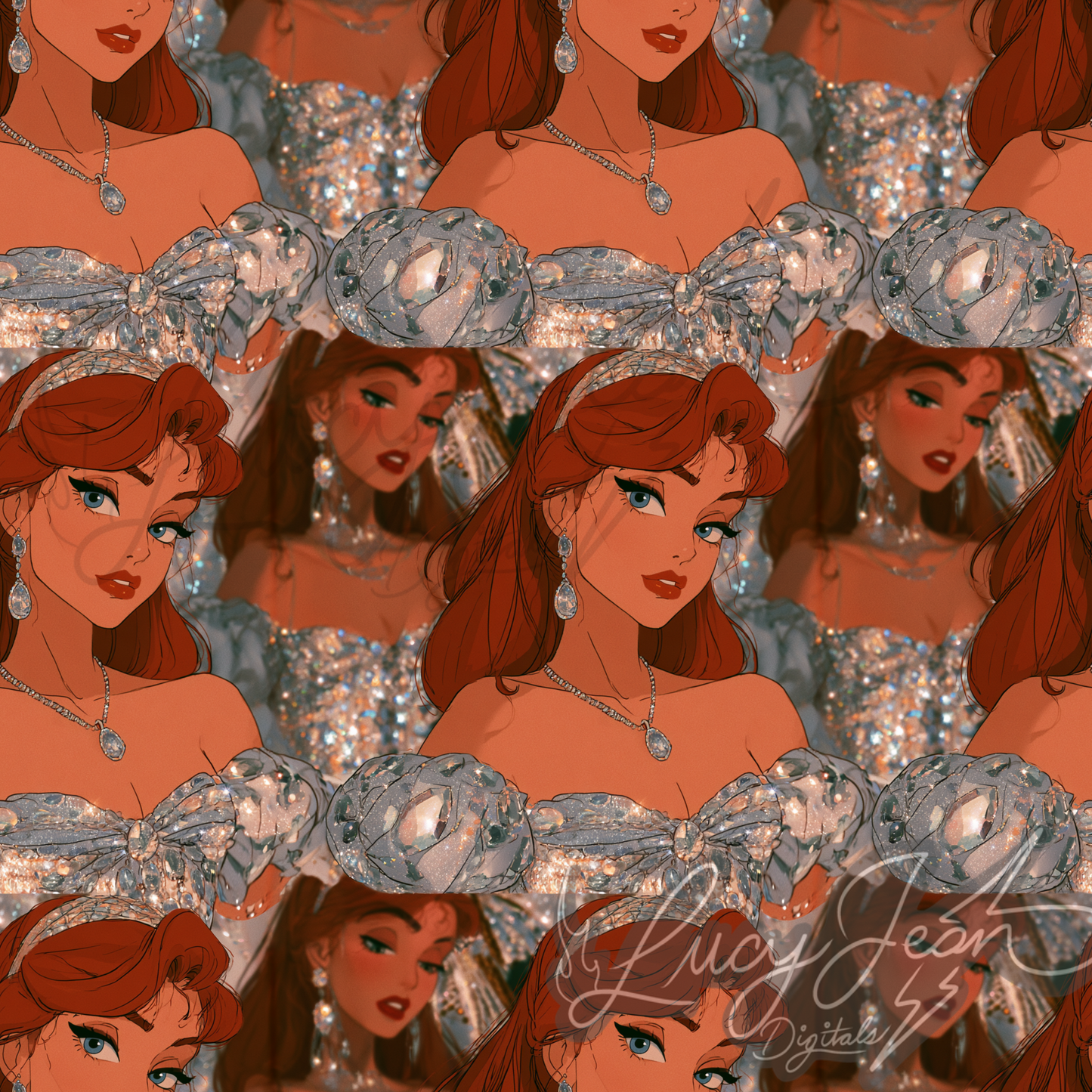 princess Ana glitter seamless file-2026