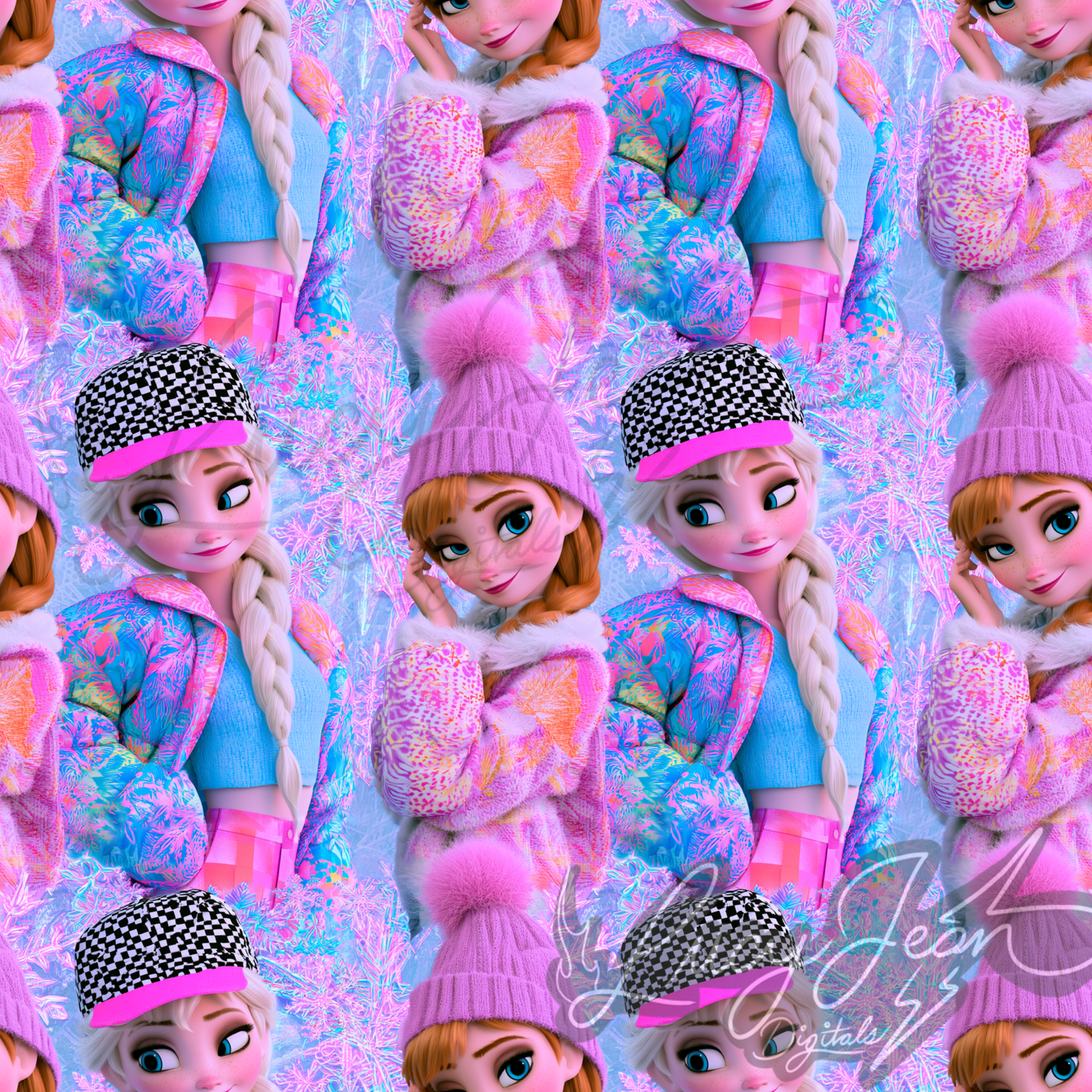 Winter princess seamless file-2026